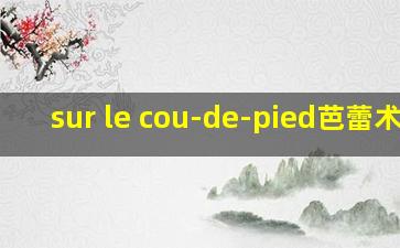 sur le cou-de-pied芭蕾术语